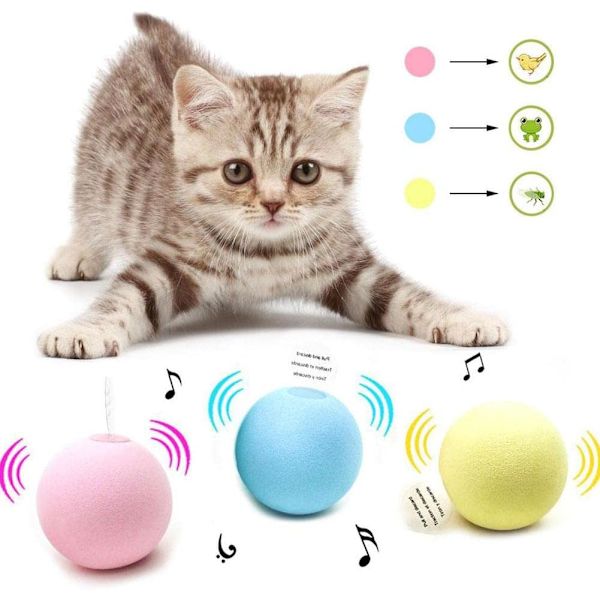 Smart Pet Bollspel Interaktivt Leksak för Husdjur, Smart Självrullande Boll för Husdjur, Rullande Boll för Husdjur （blue）