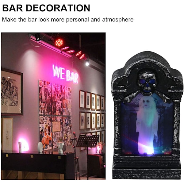 2 stk Halloween stearinlys LED skrekklys gravsteinlys dekorative nattlys kreativ