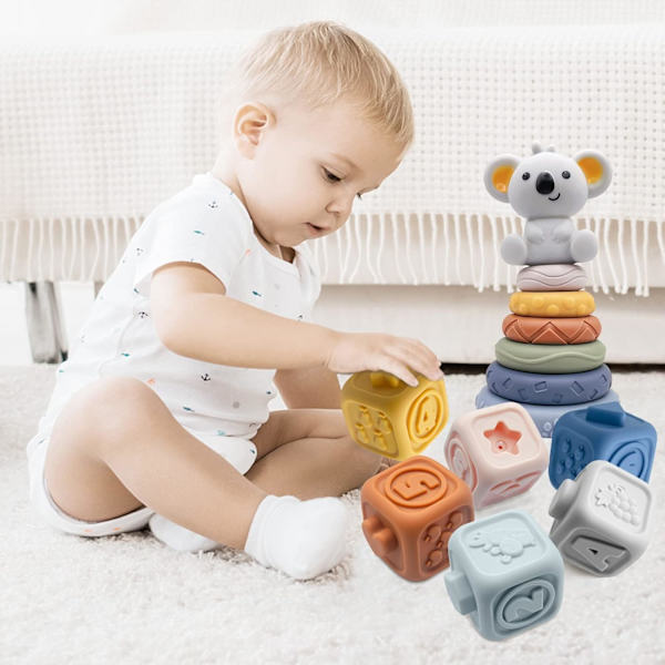 Baby Legetøj 6 Måneder, Stabel Legetøj, Baby Tandring, Baby Montessori Legetøj, Nesting Cirkel, Tidlig Uddannelse Legetøj, Christ G