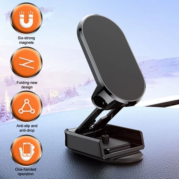 Magnetisk Biltelefonholder black