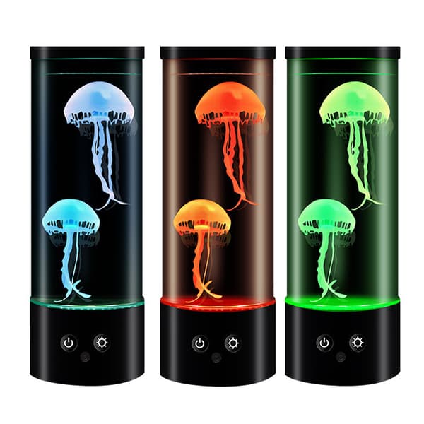 Lava Akvarium Maneter Lampe - LED Maneter Nattelys med 16 C