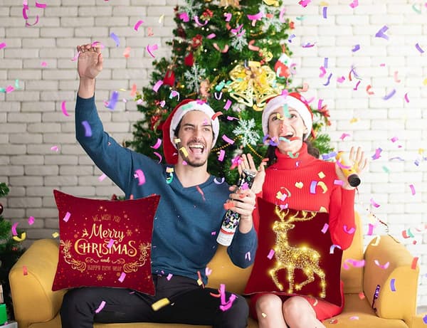 Juleputetrekk 45x45 Sett med 4 (Stil 39)
