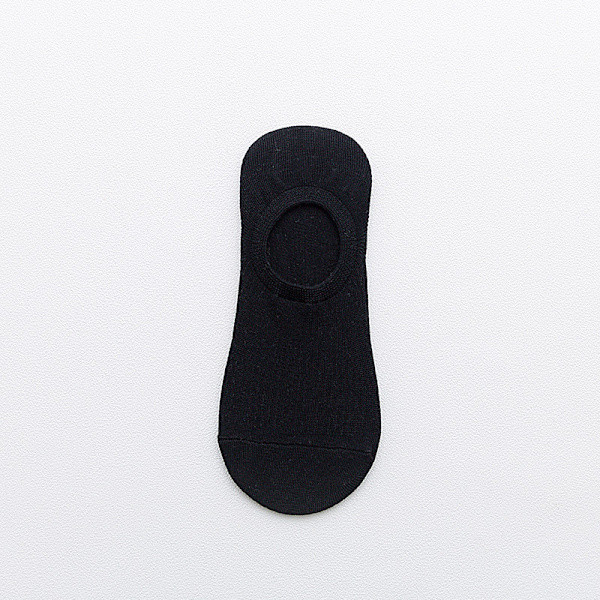 Sorte - 10 Par Kvinder Mænd Strømper Usynlige Strømper Casual Anti-Slip Bomuld Sports Strømper F