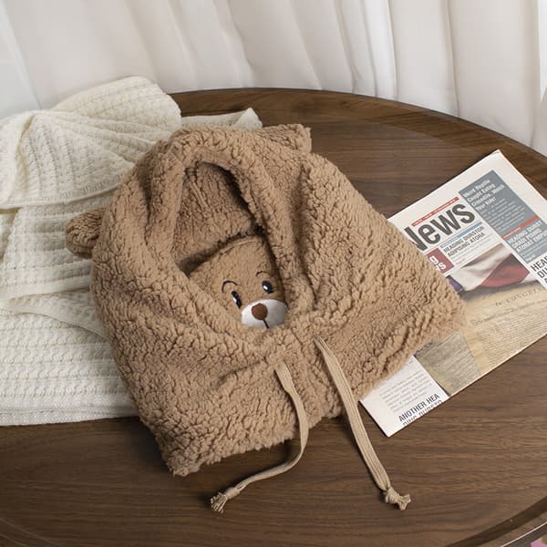 Kvinners Vinter Faux Fur Hette Rørskjerf