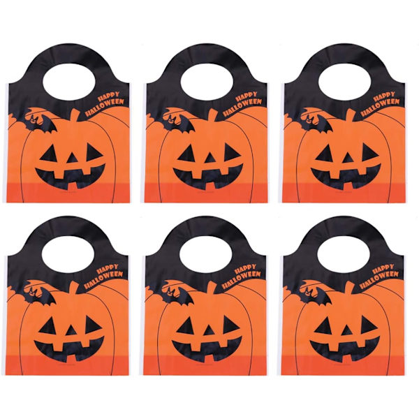 50 kpl Halloween-juhlaherkkuja muovikurpitsalahjapusseja juhlapalveluspusseja