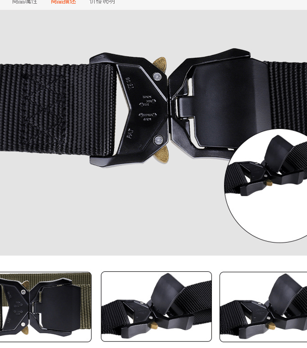 Aluminiumlegering spänne nylon bälte herrars kobra taktiskt bälte o