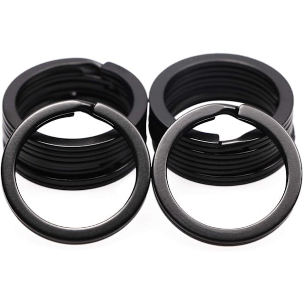 20 stk. 1,18 tommer/30 mm diameter metal flade split nøgleringe X