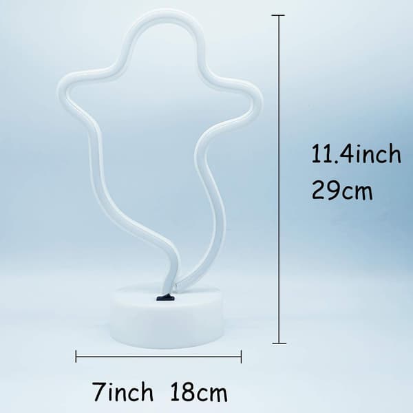 Ghost Neon LED Neon Light USB/Batteridrevet Lys Desktop Dekorasjon