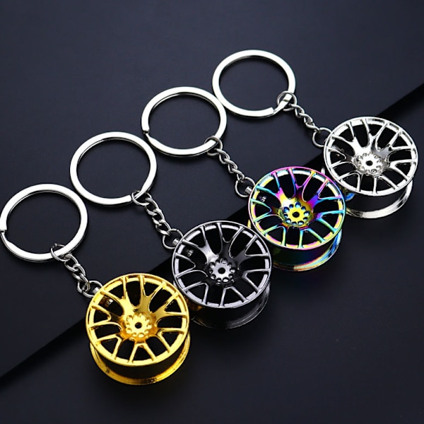 Hjulnav Nøglering 4 stk Dæk Styling Bil Nøglering Mands Nøglering Bil Nøglering (37mm) P