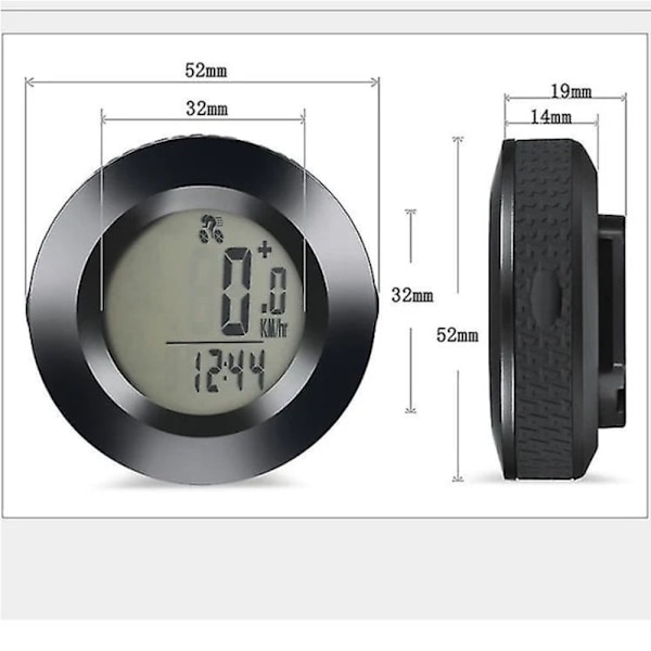 Vandtæt trådløs speedometer med 3-farvet baggrundsbelysning