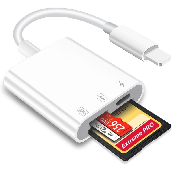 SD/Micro SD-kortläsare för iPhone/iPad Plug and Play, SD-minne