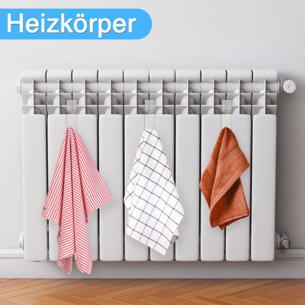 8 stk Runde Radiator Kroker, Håndkle Tørker Krok, Krok N