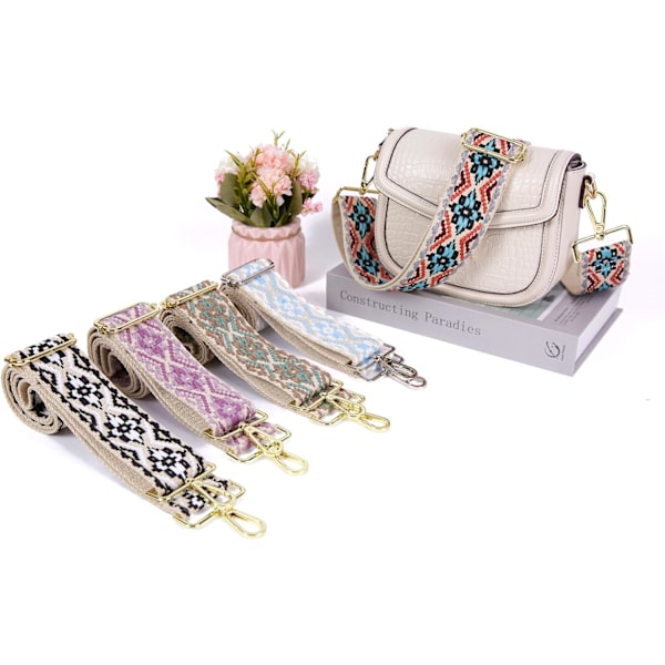 Bred veskestropper erstatning crossbody: Justerbar veskestropp C