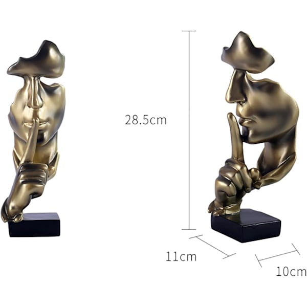 Tystnad är gyllene skulptur modern minimalistisk abstrakt hantverk, Li A