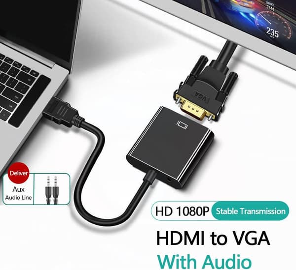 HDMI-VGA-sovitin hdmi vga -sovitin hdmi-sovitin, 1080P vga-hd