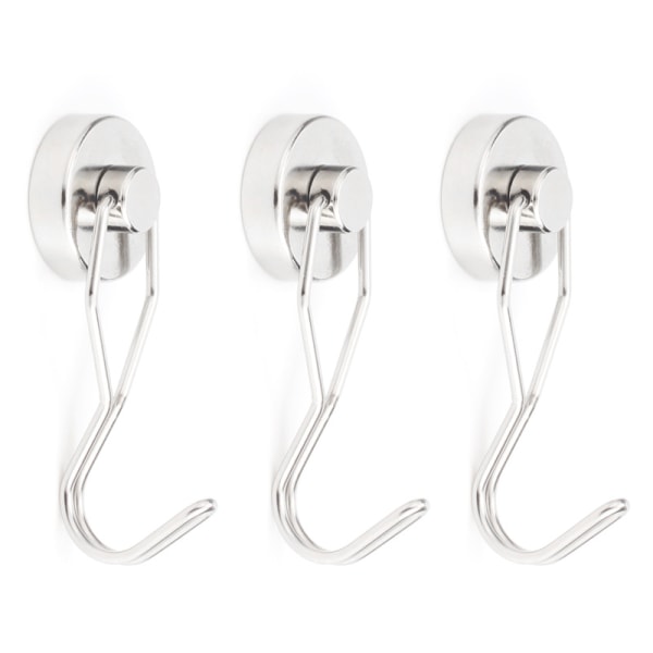 2 stycken magnetiska krokar, roterande magnetkrok, extra starka neodymmagnetiska krokar, roterande magnetiska krokar, för handduk T