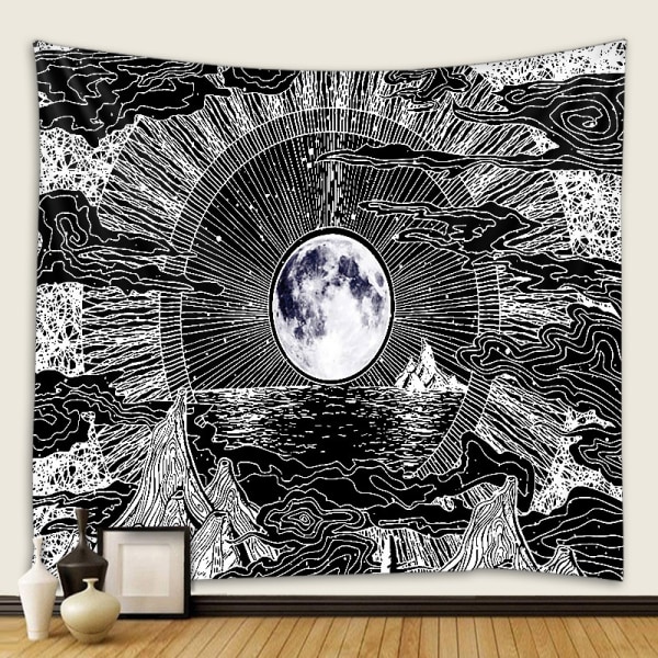 (150x130cm) Moon and Star Tapestry psykedeeliset Moon Mountain Tapes