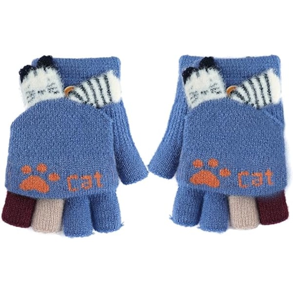 Children's Half-Finger/Full-Finger Gloves Dual-Use Gloves Finger