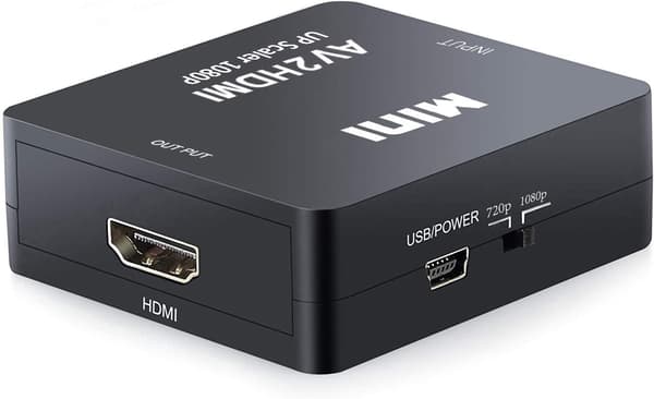 Mini AV RCA CVBS til HDMI Video Audio Konvertere Adapter Support 7