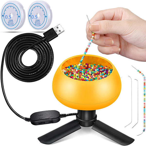 Elektrisk Perle Spinner Skål Justerbar Hastighed Talje Perle Spinner Kit til Smykker
