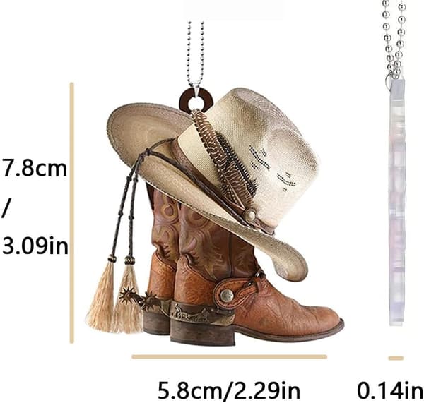 Cowboy Boot Bilinnredning, Søt Tilbehør Til Hengespeil