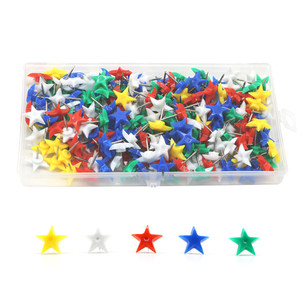 400 stk hjerteformede dekorative trykknapper 5 farger plast trykk