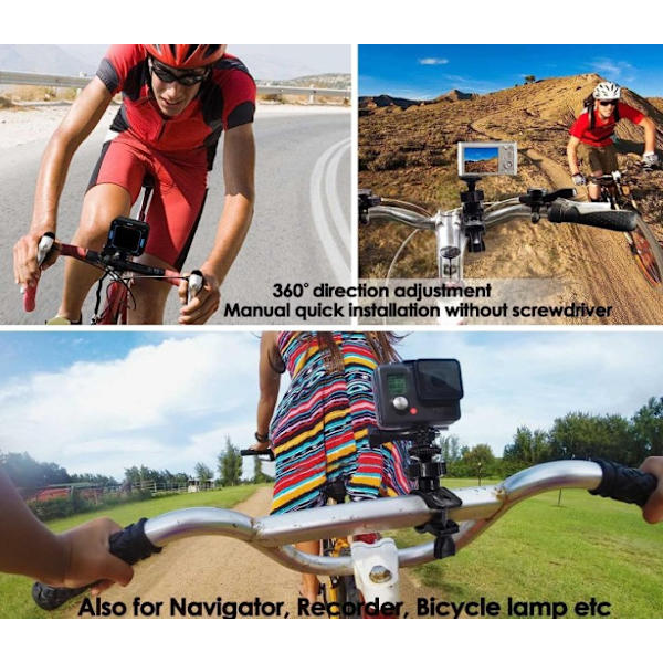Cykelbeslag Cykelholder til udendørs bærbare Bluetooth-højttalere/GoPro Hero/kameraer