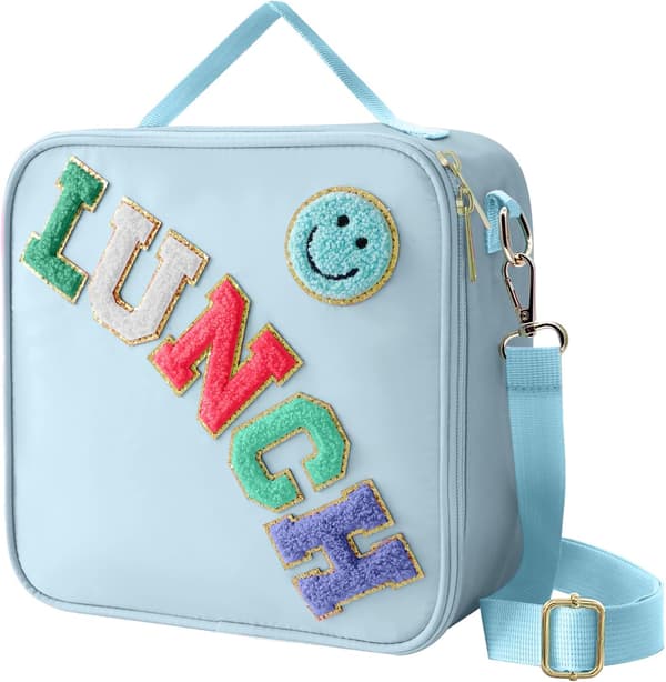 Isolert lunsjpose med justerbar skulderstropp light blue