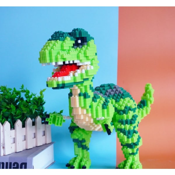 Dinosaur Building Blocks Kit, DIY Mini Building Blocks Leksaker, Dino