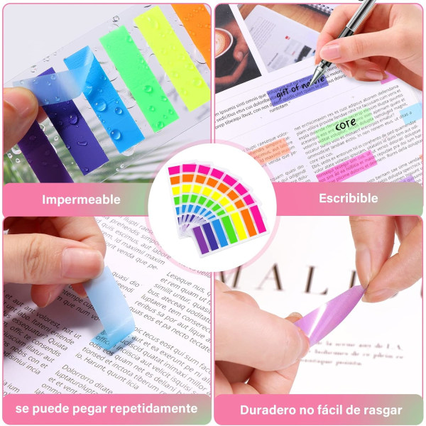 (8 set) Färg Sticky Notes IndexAdhesive Bookmarks, Index Tabs f