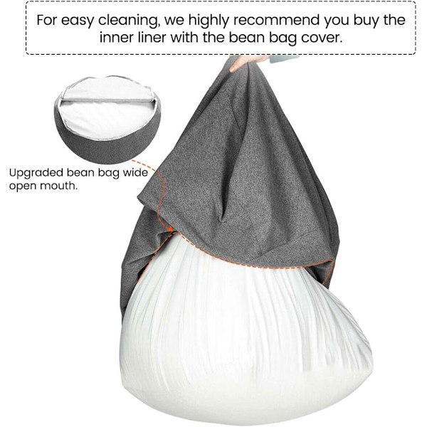 1 x innerfodral för fåtölj 100 x 120 cm innerfodral för påse cha
