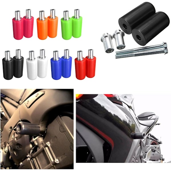 Oransje rammeskyvere, universelle motorsykkel rammeskyvere anti-krasjbeskytter for Yamaha Honda Suzuk