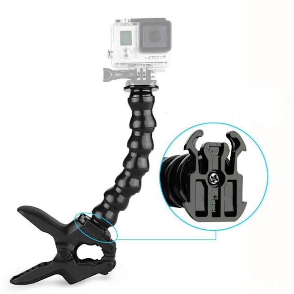 Flexibel Hotshoe - Svanhalsfäste (Kamera Ingår Inte) för GoPro Hero 9 Hero 8 Hero 7 Hero 6 Hero 5 Hero 4 Sessi D