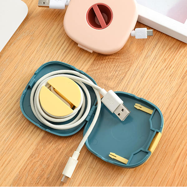 Rose Violte 2 stk. Telefon Data Kabel Opbevaringsboks D