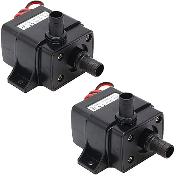 2 kpl vesipumppu 240L/H DC 12V 3.6W mikroharjaton pumppu 3M pumppauspää Ult