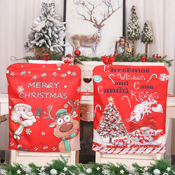 2 stycken julstolsöverdrag, storlek 16 P