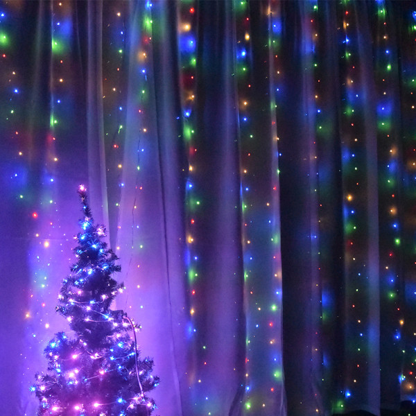 Fönstergardinljus, 3m x 3m, 300 LED Fairy Starry Lights