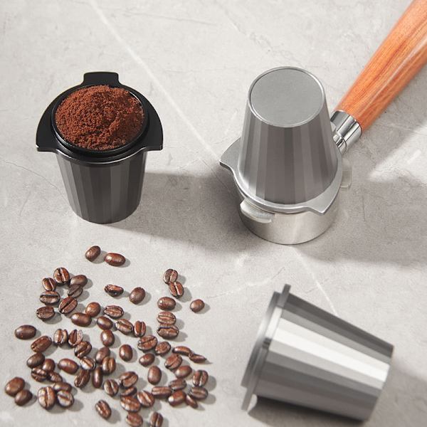 （sort）Kaffe Smart Tragt Dosering Kop Håndfri 54 mm Espresso