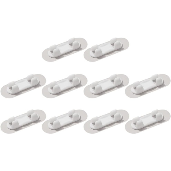 Plug Adhesive Cable Clips Wire Organizer: 20Pcs Punch- Free Cord