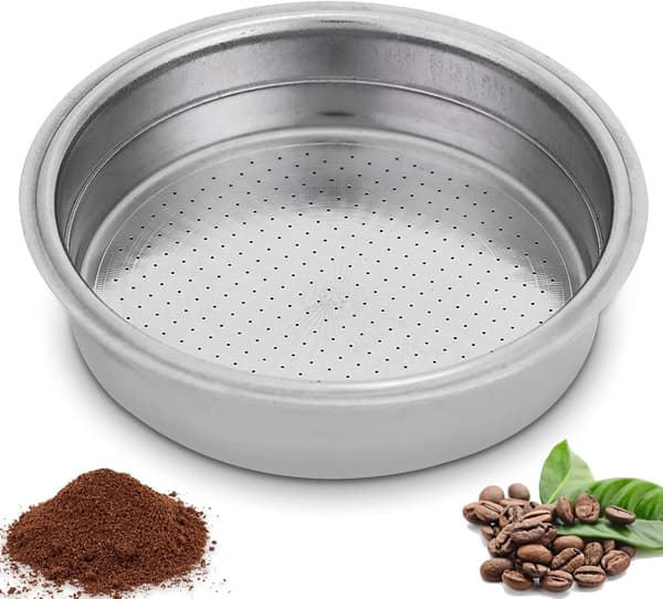 2 stk 51mm ikke-trykksatt filter, rustfritt stål kaffefilter