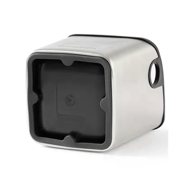 Svart kaffeaccessoar Matt vinklet sølv - Knock Box for coffe