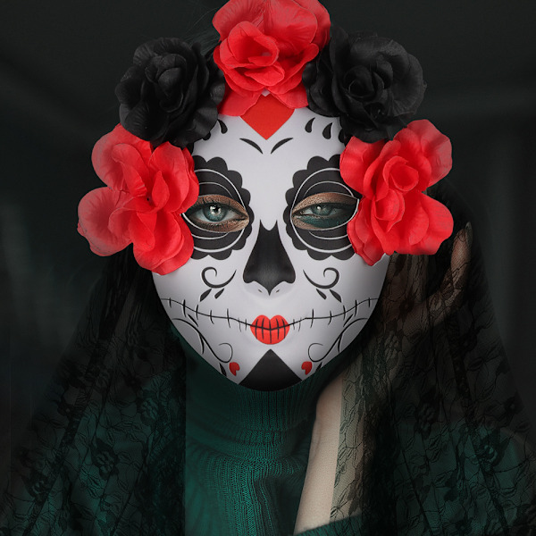 Ghost Bride Day of the Dead Halloween Maske cos kostume rekvisitter horror maske
