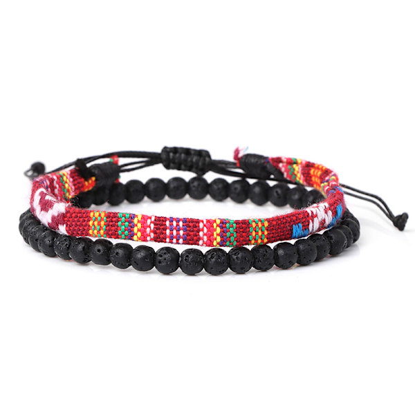 (Bildfärg) 5-pack - Surferarmband för män och kvinnor - Bohemisk stil - Strand- och semestertillbehör - Handgjorda H