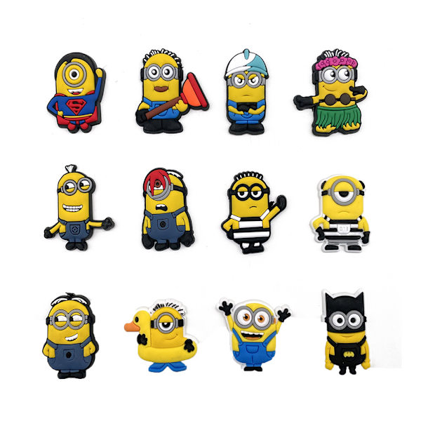 12 kpl. Paha Minions -kenkäkoristeita Clog Croc -kenkiin DIY-koristeluun Sandaalit Tarvikkeet Faneille