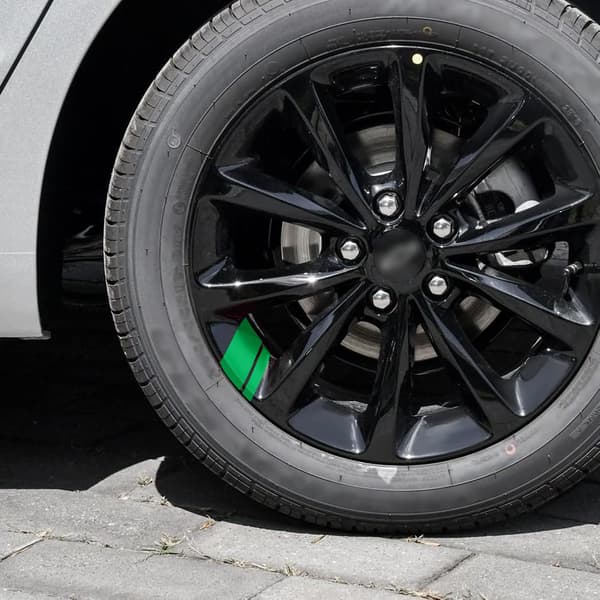 Sett med 6 (gule) selvklebende reflekterende vinylstriper