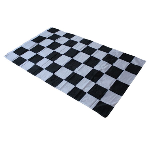 Kolme 90 * 150 cm 3 * 5 jalkaa mustavalkoista ruudukkoa kilpa-lippua w
