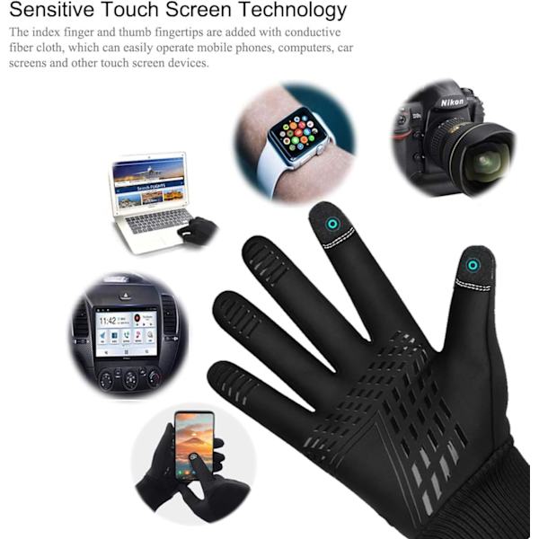 Cykelhandskar, Vinter Varma Touchscreen Sport Handskar, Runn