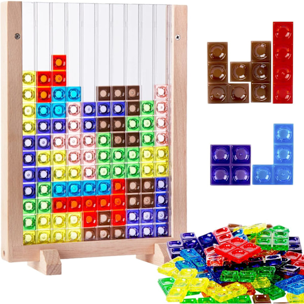 Blokkpuslespill, 3D Transparent Hjernepuslespill Leke, 3D Puslespill, Leke for Gutter og Jenter 3 4 5 6 7 8 9 10 År Gamle H