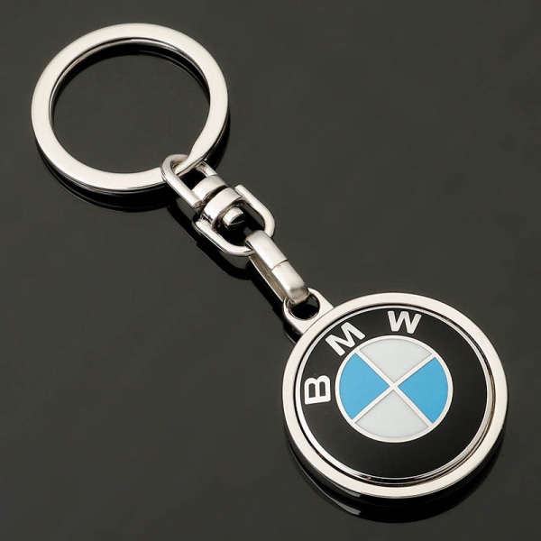 Nostalgisk-konst rund nyckelring med BMW-logotyp 4 cm Vintage Design