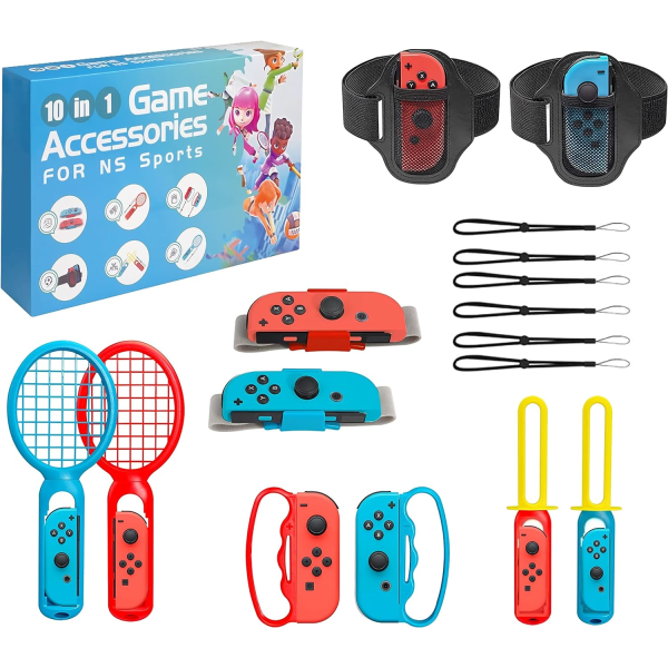 Switch Sports Game Accessories för Switch/Switch OLED, 10 i 1 F